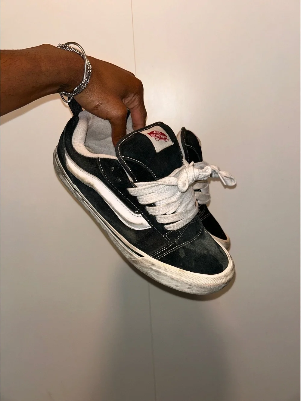 Vans Men's Black and White Suede Sneakers Size 11